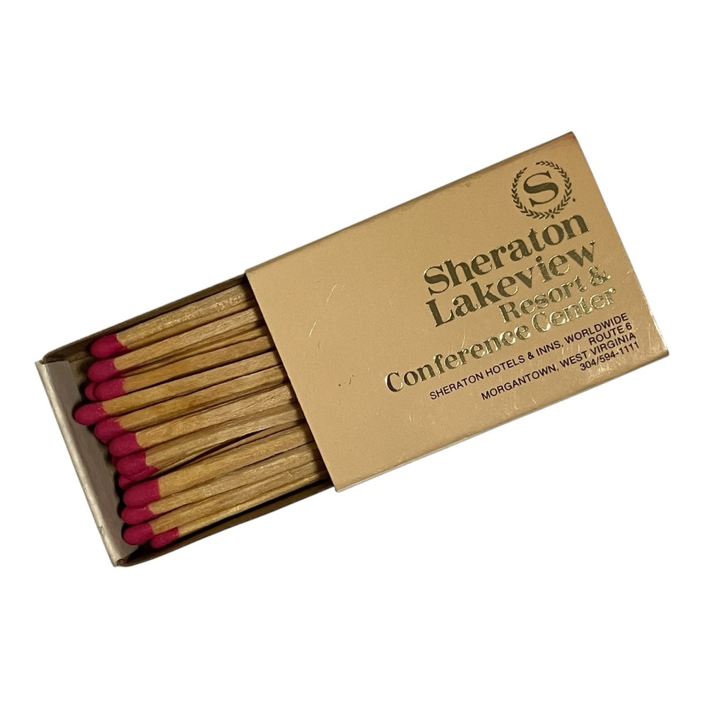 Sheraton Lakeview Resort Morgantown West Virginia Vintage Matchbox